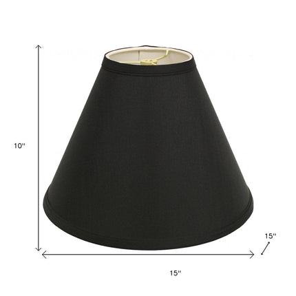 Black Shantung Silk Cone Lamp Shade HomeRoots