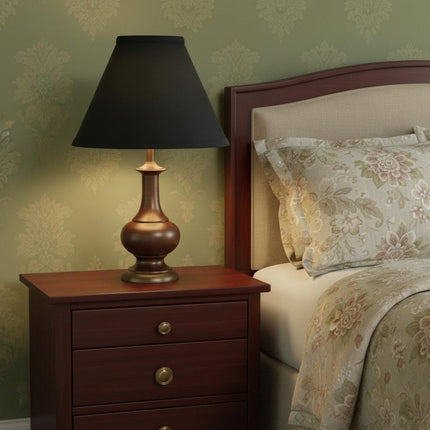 Black Shantung Silk Cone Lamp Shade HomeRoots