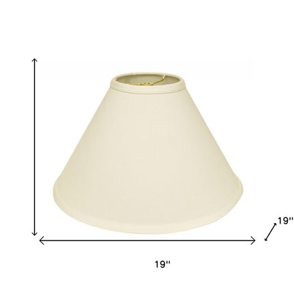 19" Ivory Deep Cone Slanted No Slub Lampshade HomeRoots