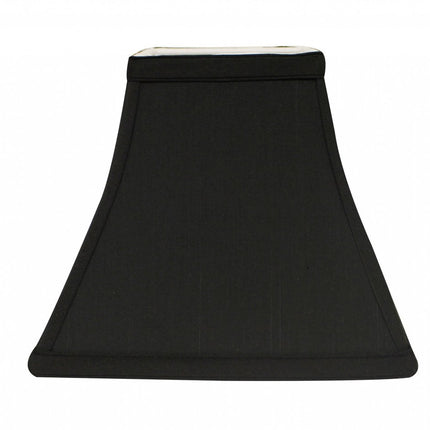 Black Shantung Silk Square Lamp Shade HomeRoots