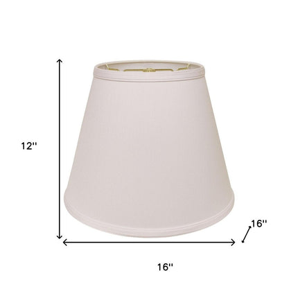 16" White Empire Deep Slanted No Slub Lampshade HomeRoots