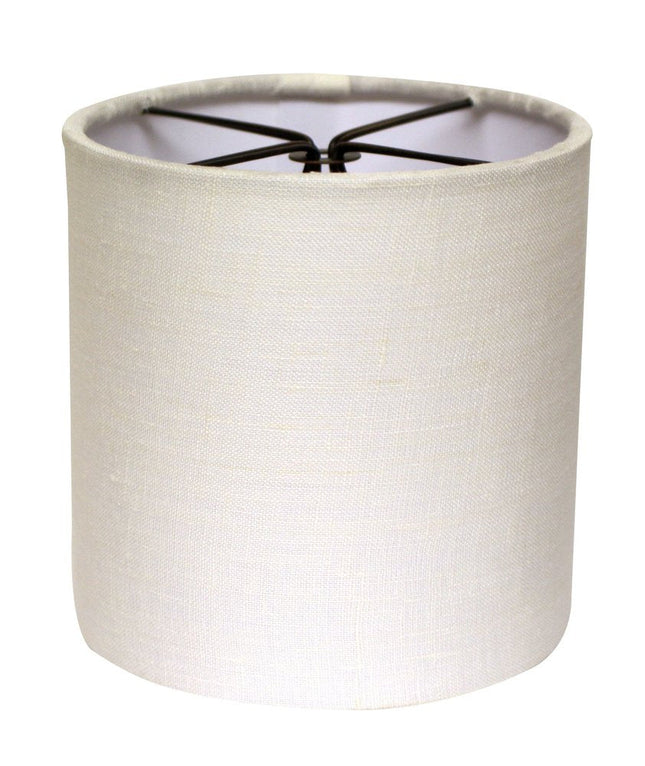 6" Snow Set of 6 Drum Chandelier Linen Lampshades HomeRoots