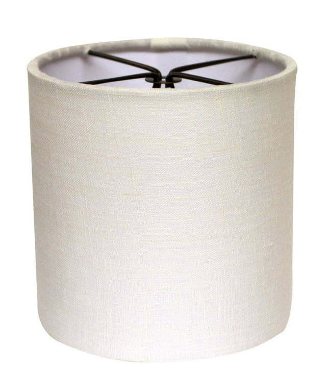 6" Snow Set of 6 Drum Chandelier Linen Lampshades HomeRoots