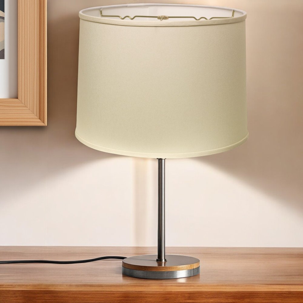 Ivory No Slub Innsbruck Drum Lamp Shade