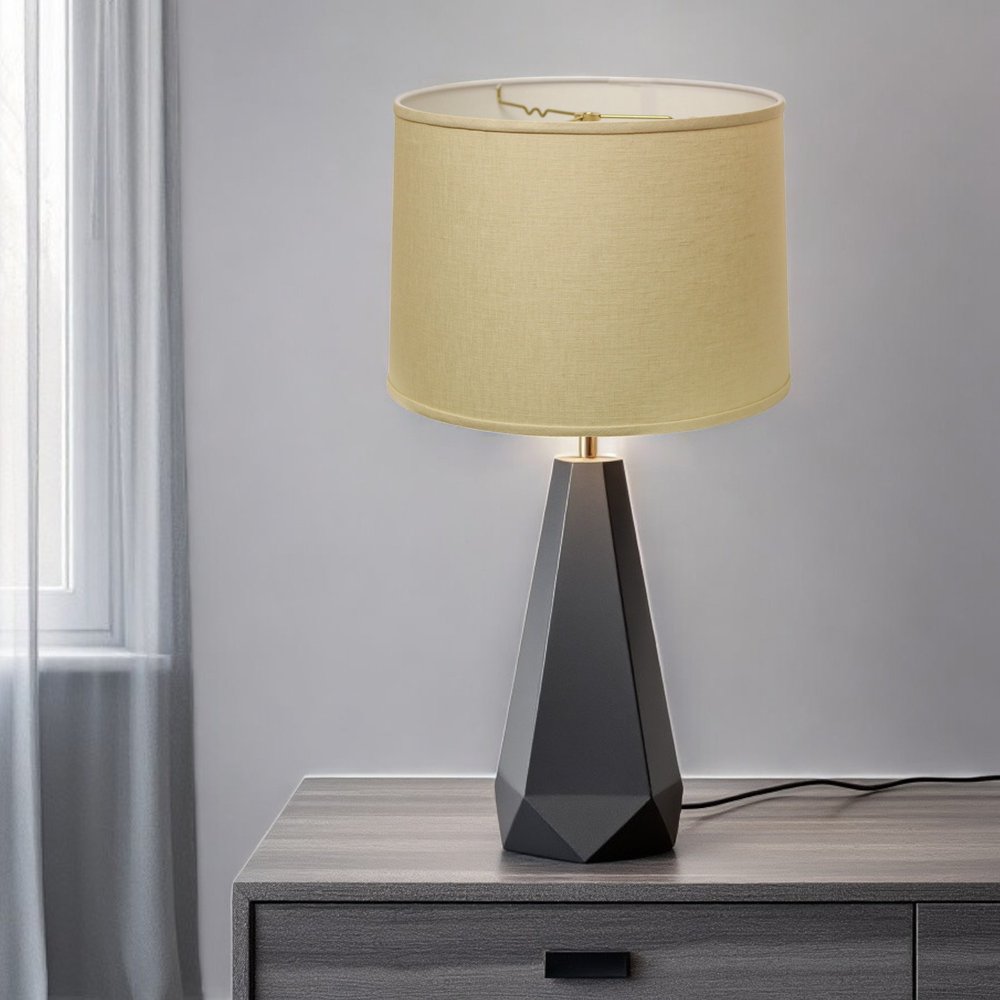 Beige Linen Drum Lamp Shade