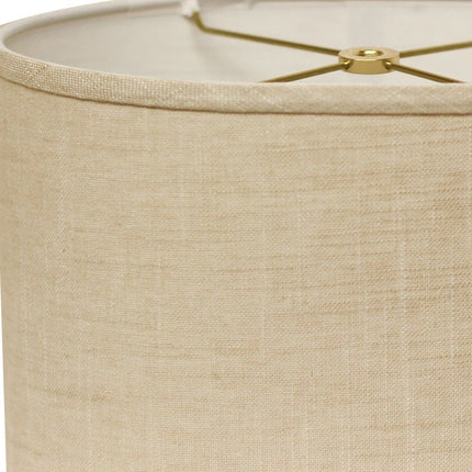 Light Yellow Linen Oval Lamp Shade HomeRoots