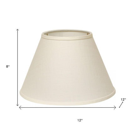 White Linen Empire Lamp Shade