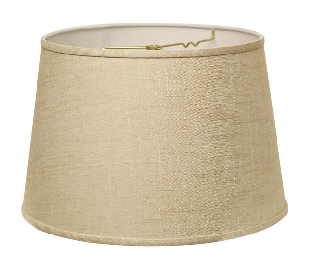 16" Light Wheat Rounded Empire Slanted Linen Lampshade HomeRoots