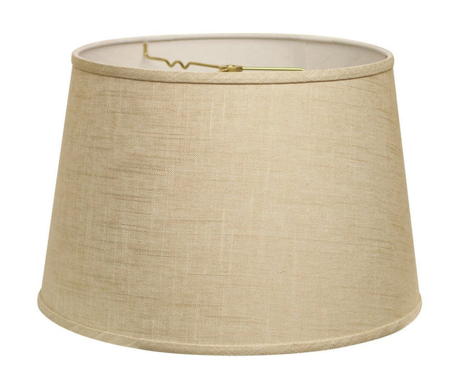 16" Light Wheat Rounded Empire Slanted Linen Lampshade HomeRoots