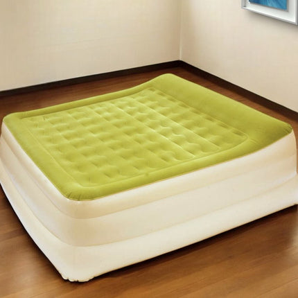 Raised Head Moss Green Inflatable Queen Size Bed Mattress HomeRoots