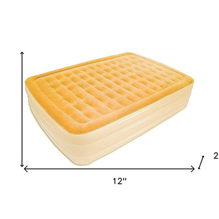 Dreamy Golden Inflatable Queen Size Air Mattress HomeRoots
