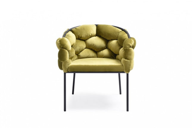 Green And Black Upholstered Fabric Dining Arm Chair HomeRoots