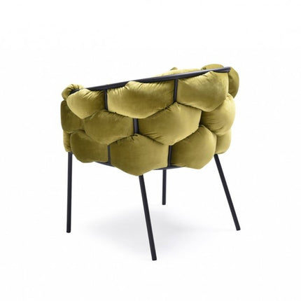 Green And Black Upholstered Fabric Dining Arm Chair HomeRoots