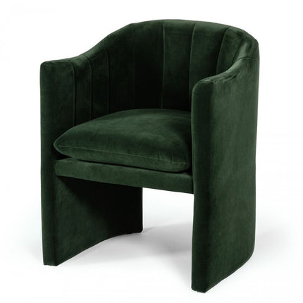 Green Upholstered Velvet Dining Arm Chair HomeRoots