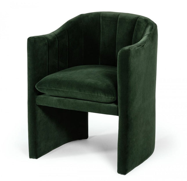 Green Upholstered Velvet Dining Arm Chair HomeRoots