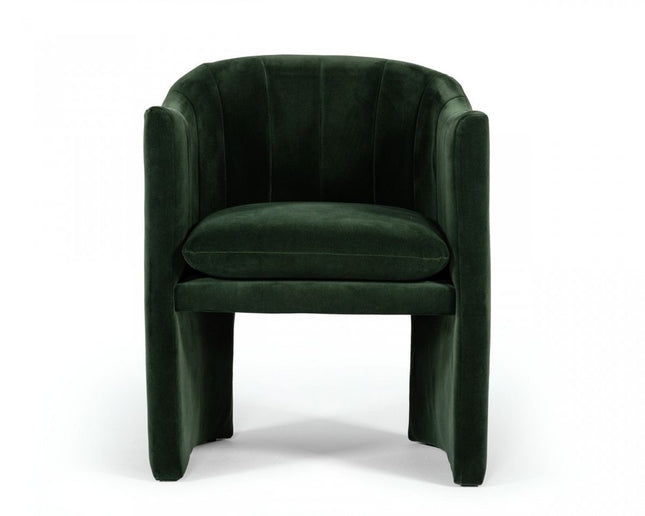 Green Upholstered Velvet Dining Arm Chair HomeRoots