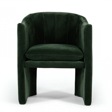 Green Upholstered Velvet Dining Arm Chair HomeRoots