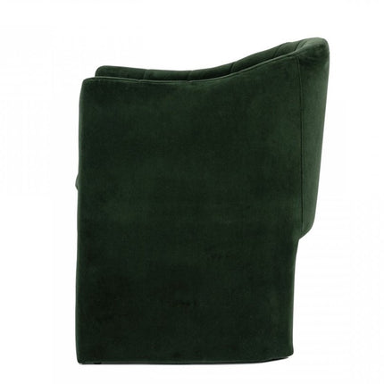 Green Upholstered Velvet Dining Arm Chair HomeRoots