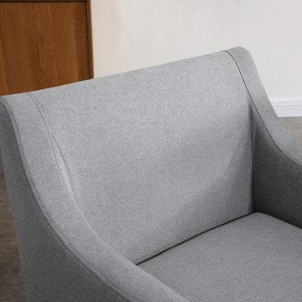 Gray and Antiqued Brass Upholstered Fabric Dining Arm Chair HomeRoots