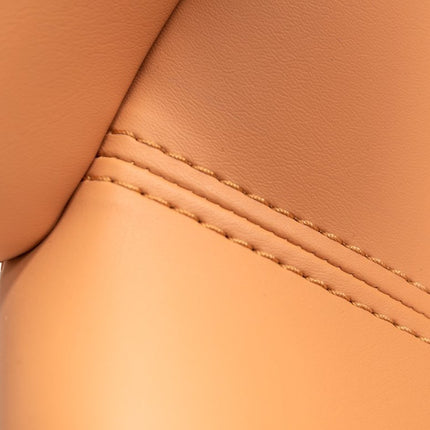 Peach Upholstered Fabric Dining Arm Chair HomeRoots