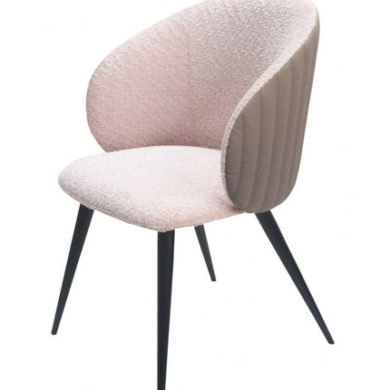 Cream and Black Upholstered Fabric Wing Back Dining Arm Chair HomeRoots