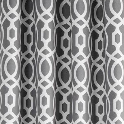 84" Gray Trellis Black Out Window Curtain Panel HomeRoots