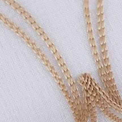 Set of Two 96" Gold and White SemiSheer Curtains HomeRoots
