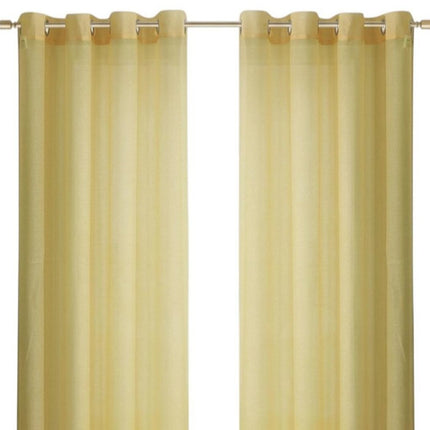 Set of Two 84"  Gold Solid Modern Window Panels HomeRoots