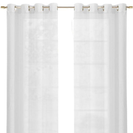 Set of Two 84"  White Solid Modern Window Panels HomeRoots
