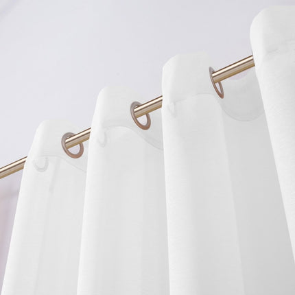 Set of Two 84"  White Solid Modern Window Panels HomeRoots