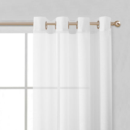 Set of Two 84"  White Solid Modern Window Panels HomeRoots