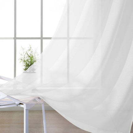 Set of Two 84"  White Solid Modern Window Panels HomeRoots