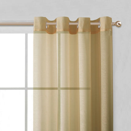 Set of Two 84"  Tan Solid Modern Window Panels HomeRoots