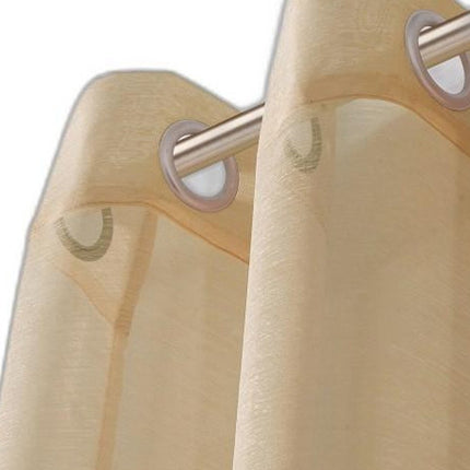 Set of Two 84"  Tan Solid Modern Window Panels HomeRoots