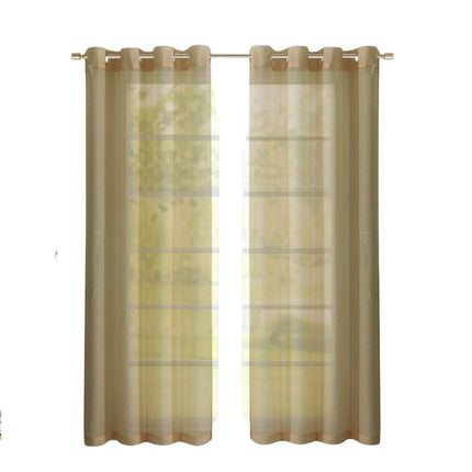 Set of Two 84"  Tan Solid Modern Window Panels HomeRoots