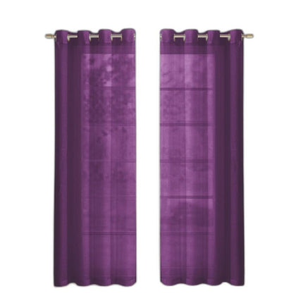 Set of Two 84"  Purple Solid Modern Window Panels HomeRoots
