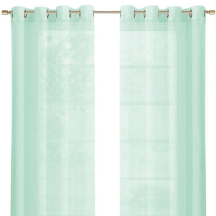 Set of Two 84"  Aqua Solid Modern Window Panels HomeRoots