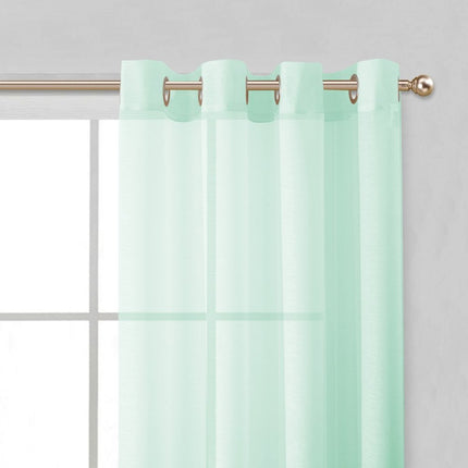 Set of Two 84"  Aqua Solid Modern Window Panels HomeRoots