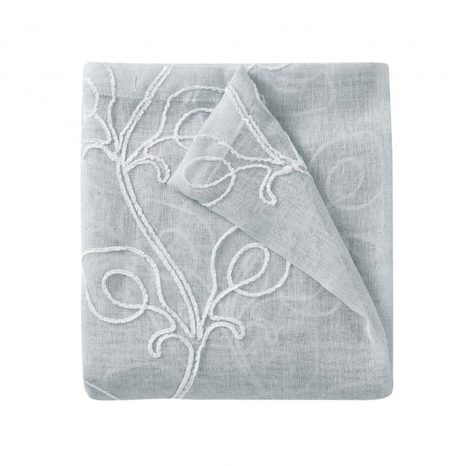 Set of Two 84"  Silver Boho Embroidered Window Panels HomeRoots