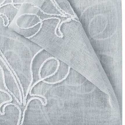 Set of Two 96"  Silver Boho Embroidered Window Panels HomeRoots