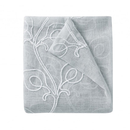 Set of Two 96"  Silver Boho Embroidered Window Panels HomeRoots