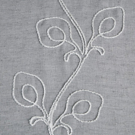 Set of Two 96"  Silver Boho Embroidered Window Panels HomeRoots