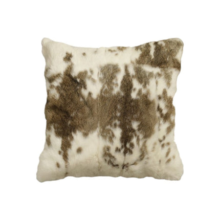 Set of Two 18" Brown and White Throw Pillows HomeRoots