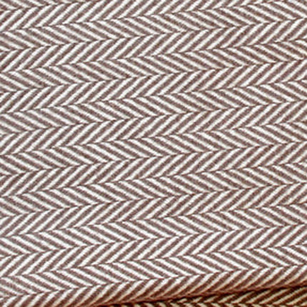 70" X 55" Copper And White Cotton Blend Woven Herringbone Plush Throw Blanket with Tassels HomeRoots