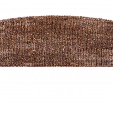 Brown Natural and Rustic Woven Banana Leaf Curved Queen Size Headboard HomeRoots