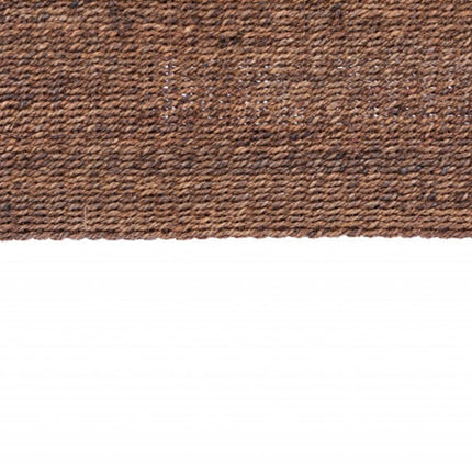 Brown Natural and Rustic Woven Banana Leaf Curved Queen Size Headboard HomeRoots