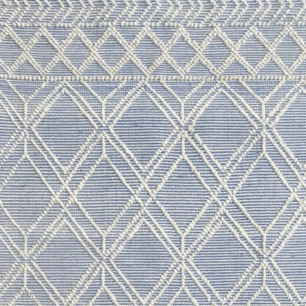 9' X 13' Blue Ivory Tribal Geometric Pattern Area Rug HomeRoots