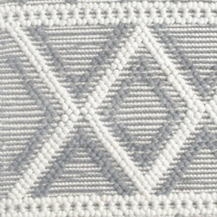 9' X 13' Gray Ivory Diamonds Boho Chic Area Rug HomeRoots