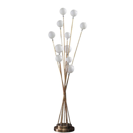 46" Gold 11 LED Novelty Floor Lamp With White HomeRoots