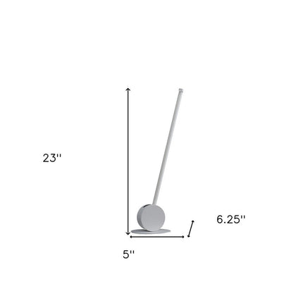 23" White Metal Leaning Stick LED Table Lamp HomeRoots